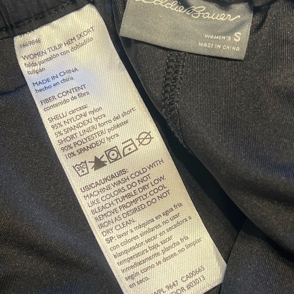 Eddie Bauer EDDIE BAUER Black Mini Skirt Skorts Size S - Picture 2 of 9
